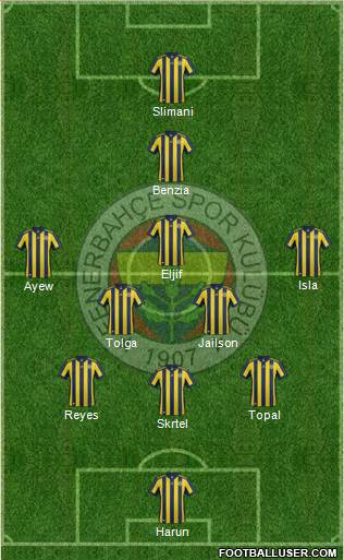 Fenerbahçe SK Formation 2018