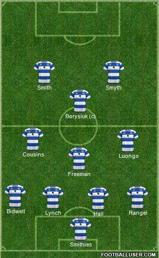 Queens Park Rangers 4-3-1-2 football formation