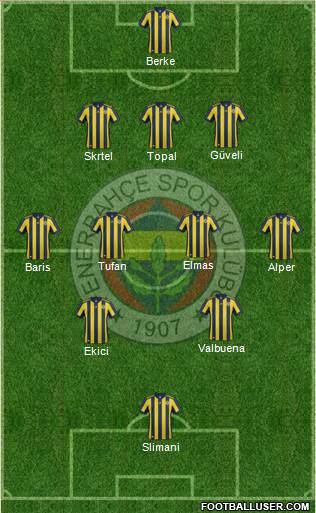 Fenerbahçe SK Formation 2018