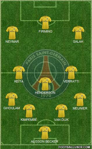Paris Saint-Germain Formation 2018