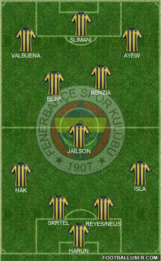 Fenerbahçe SK Formation 2018
