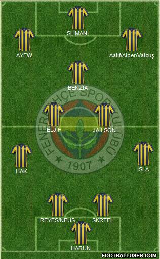 Fenerbahçe SK Formation 2018