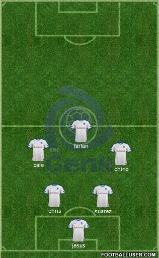 K Racing Club Genk 4-3-3 football formation