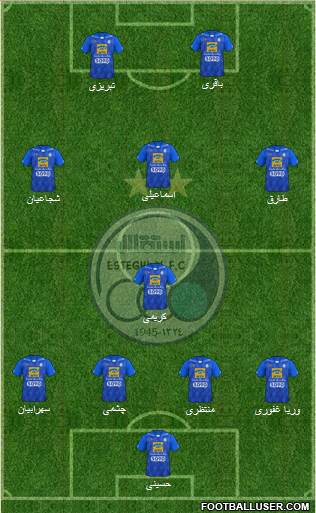 Esteghlal Tehran Formation 2018