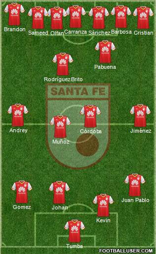 Santa Fe CD football formation