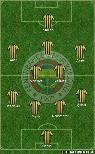 Fenerbahçe SK Formation 2018