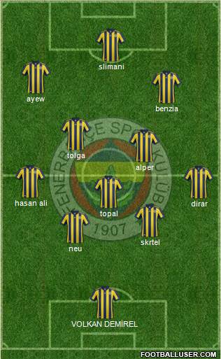 Fenerbahçe SK Formation 2018