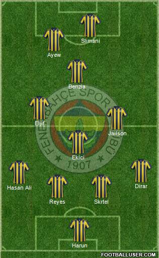Fenerbahçe SK Formation 2018