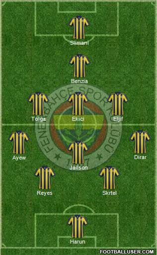 Fenerbahçe SK Formation 2018