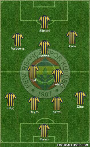 Fenerbahçe SK Formation 2018