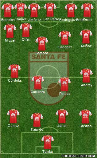 Santa Fe CD football formation