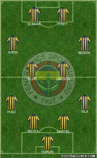 Fenerbahçe SK Formation 2018