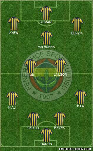 Fenerbahçe SK Formation 2018