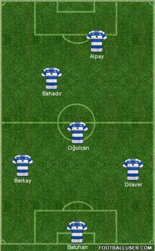 Queens Park Rangers 5-3-2 football formation