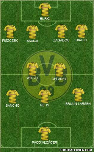 Borussia Dortmund Formation 2018