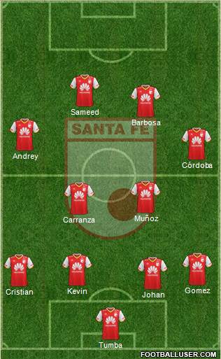 Santa Fe CD football formation