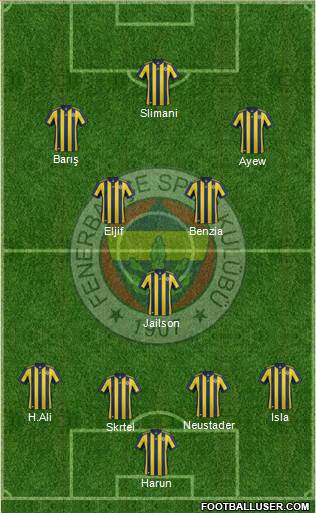 Fenerbahçe SK Formation 2018