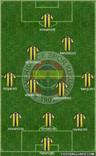 Fenerbahçe SK Formation 2018