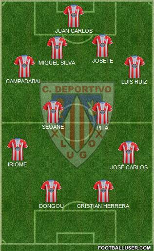 C.D. Lugo 4-4-2 football formation