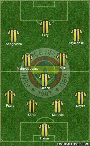 Fenerbahçe SK Formation 2018