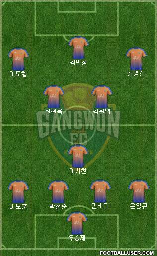 Gangwon FC Formation 2018