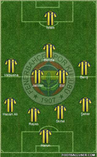 Fenerbahçe SK Formation 2018
