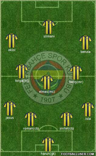 Fenerbahçe SK Formation 2018