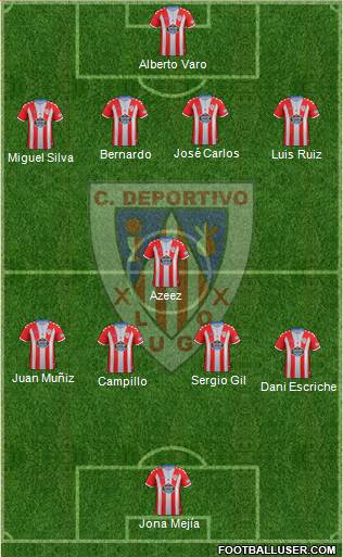 C.D. Lugo 4-1-4-1 football formation