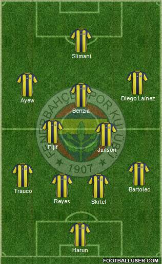 Fenerbahçe SK Formation 2018
