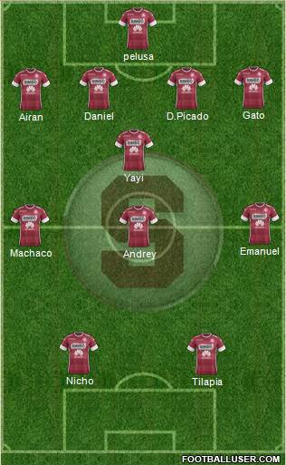 CD Saprissa 4-3-1-2 football formation