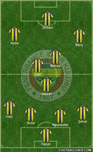 Fenerbahçe SK Formation 2018
