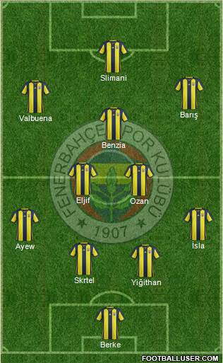 Fenerbahçe SK Formation 2018