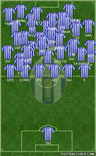 KF Tirana football formation