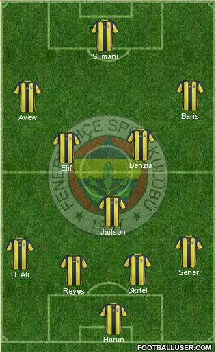Fenerbahçe SK Formation 2018