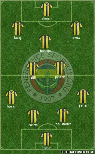 Fenerbahçe SK Formation 2018