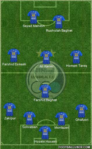 Esteghlal Tehran Formation 2018