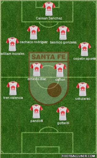 Santa Fe CD football formation