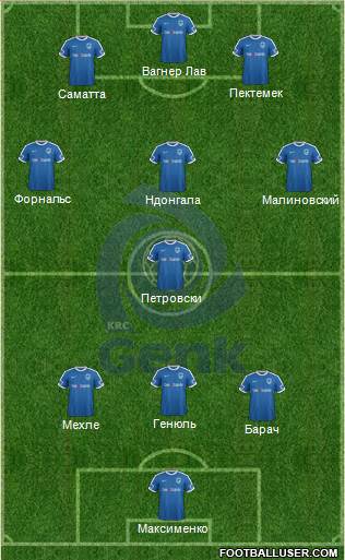 K Racing Club Genk football formation