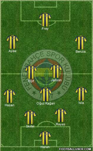 Fenerbahçe SK Formation 2018