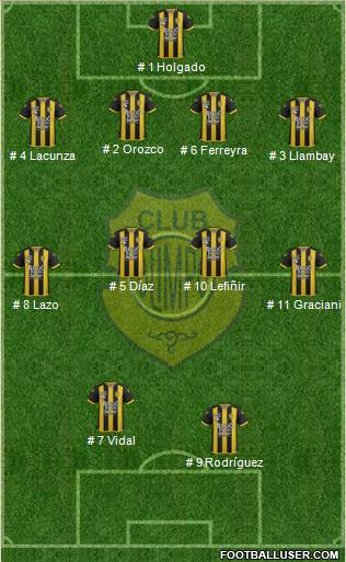 Olimpo de Bahía Blanca football formation