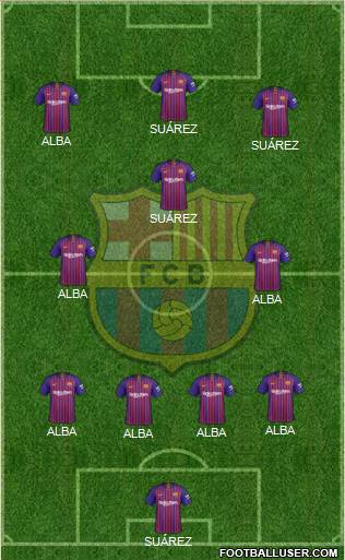 F.C. Barcelona Formation 2018