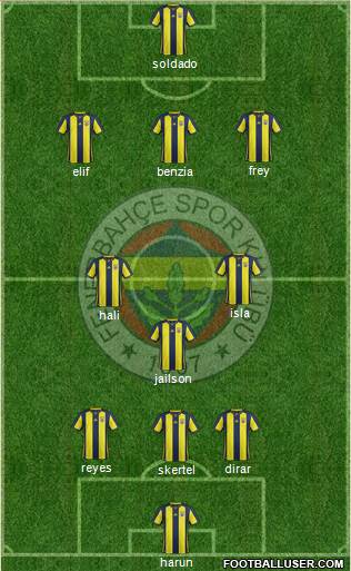Fenerbahçe SK Formation 2018