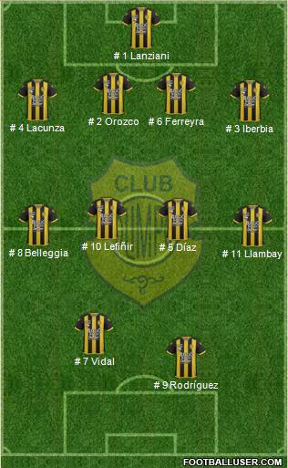 Olimpo de Bahía Blanca 4-4-2 football formation