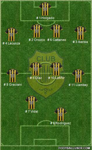 Olimpo de Bahía Blanca football formation