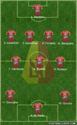 CC Deportes Tolima Formation 2018