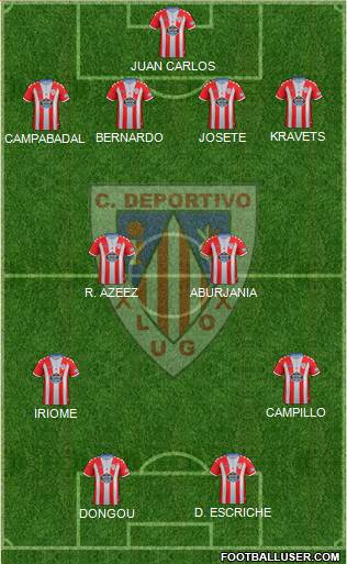 C.D. Lugo 4-4-2 football formation