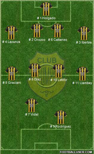 Olimpo de Bahía Blanca 4-4-2 football formation