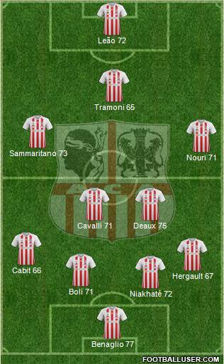 Athletic Club Ajaccien Football 4-2-3-1 football formation