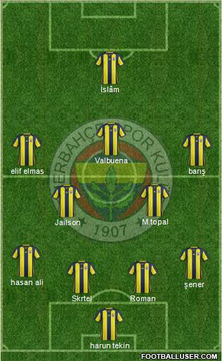 Fenerbahçe SK Formation 2018