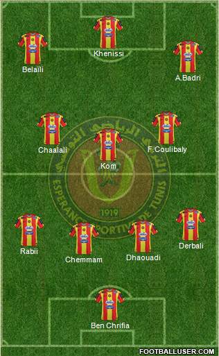 Espérance Sportive de Tunis 4-3-3 football formation